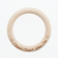 Houten Bijtring Twinkel Twinkel Kleine Ster 70mm