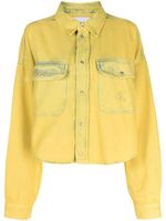 Calvin Klein chemise en jean délavé à logo brodé - Jaune