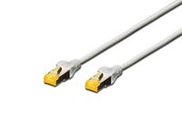 DIGITUS LAN kabel Cat 6A - 10m - RJ45 netwerkkabel - S/FTP afgeschermd - Compatibel met Cat-6 & Cat-7 - Grijs