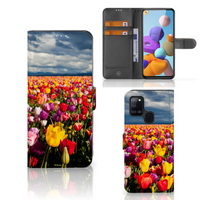 Samsung Galaxy A21s Hoesje Tulpen - thumbnail