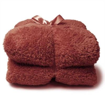 Plaid teddy l200b150 cm marsala - Unique living