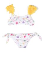 Monnalisa bikini volanté à fleurs - Blanc - thumbnail