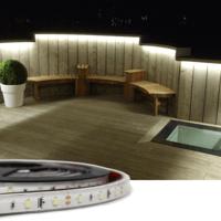 2 meter helder wit basic led strip voor buiten losse strip - thumbnail