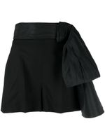 Alexander McQueen short à nœud oversize - Noir