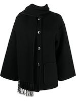 TOTEME veste brodée à détail d'écharpe - Noir