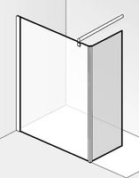 Saqu Modulo inloopdouche met zijwand incl. antikalk 100x30x210cm mat zwart - thumbnail