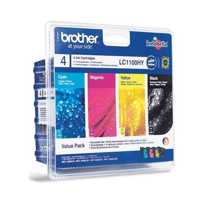Brother LC-1100HY inktcartridge Origineel Zwart, Cyaan, Magenta, Geel