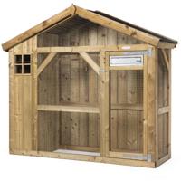 Voldux voliere S2 links 215 x 70 x 185 cm Voldux Bruin