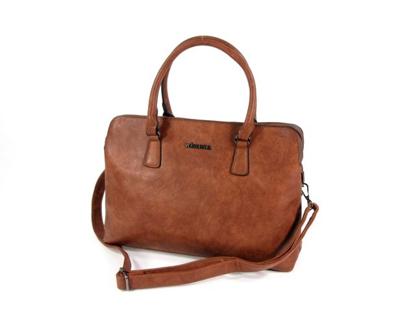 3 vaks schoudertas damestas schooltas ARIANNA-ONE zBruin