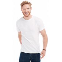 Set van 3x stuks voordelig Wit t-shirt ronde hals voor heren 150 grams 100% katoen, maat: 2XL