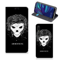 Mobiel BookCase Huawei Y7 hoesje Y7 Pro (2019) Skull Hair