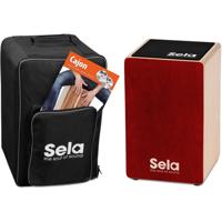 Sela SE 191 EN Primera Brown Cajon Set + tas, pad, Engelstalig boek