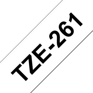 Brother TZe-261 Labeltape Tapekleur: Wit Tekstkleur: Zwart 36 mm 8 m