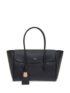 Ferragamo sac cabas en cuir à plaque logo - Noir