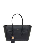 Ferragamo sac cabas en cuir à plaque logo - Noir