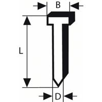 Nagel met verzonken kop SK64 20G, 50 mm verzinkt 2000 stuk(s) Bosch Accessories 2608200531 Afm. (l x b) 50 mm x 1.6 mm