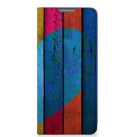 Xiaomi 12 Pro Book Wallet Case Wood Heart - Cadeau voor je Vriend - thumbnail