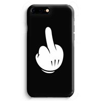 Middle finger black: iPhone 8 Plus Volledig Geprint Hoesje