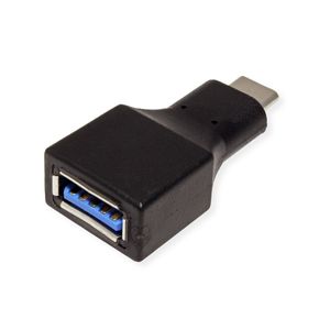 VALUE 12.99.9030 tussenstuk voor kabels USB Type C USB Type A Zwart