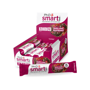 PhD Smart Bars Dark Choc Raspberry (12 x 64 gr)