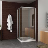 BWS Eco Hoekinstap Douchecabine 80x80x190 cm 5mm Helder Glas