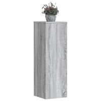 Plantenstandaards 2 st 33x33x100 cm bewerkt hout grijs sonoma