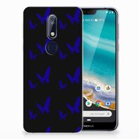 Nokia 7.1 TPU bumper Vlinder Patroon