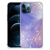 Back Cover voor iPhone 12 | 12 Pro Watercolor Paars - thumbnail