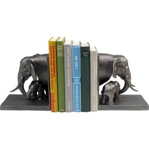 KARE Design Elephant Family boekensteun Grijs Aluminium