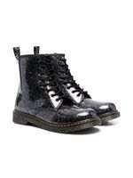 Dr. Martens Kids bottines lacées à paillettes - Noir - thumbnail