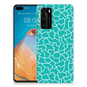 Huawei P40 Hoesje maken Cracks Blue