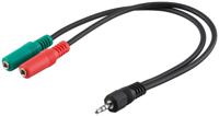 Goobay 50467 audio kabel 0,3 m 3.5mm 2 x 3.5mm Zwart, Groen, Rood