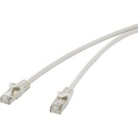 Renkforce RF-4259490 RJ45 netwerkkabel, patchkabel CAT 5e F/UTP 1,00 m grijs met klikbeveiliging 1 st.