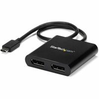 StarTech.com USB-C naar Dual DisplayPort 1.2 adapter, USB-C multi-monitor MST Hub, Dual 4K 30Hz/1080p 60Hz DP Laptop Display Extender/Splitter, extra lange integ. Kabel, alleen Windows (MSTCDP122DP)