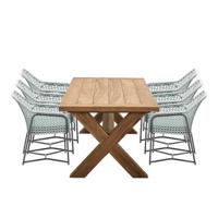 Garden Impressions Timmy tuinset 7-delig groen - Eidar tuintafel