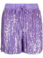 P.A.R.O.S.H. short orné de sequins à lien de resserrage - Violet