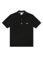 BOSS Kidswear polo en coton stretch à logo imprimé - Noir