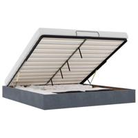 vidaXL Ottoman bedframe zonder matras 160x200 cm fluweel donkergrijs, bedframe, ottoman bedframe, bedframe met opbergruimte onder het bed