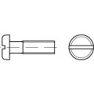 TOOLCRAFT TO-5445582 Platkopschroeven M4 10 mm Sleuf DIN 85 Messing 200 stuk(s)