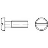 TOOLCRAFT TO-5445582 Platkopschroeven M4 10 mm Sleuf DIN 85 Messing 200 stuk(s)