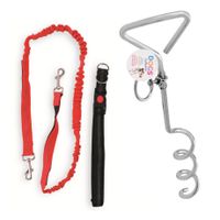 Hondenriem - handsfree - met heupband - 190 cm - incl. Grondpen/aanlegspiraal - 41 cm - thumbnail