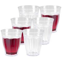 Drinkglazen/waterglazen Picardie - 12 stuks - kunststof - 250 ml - vaatwasser bestendig