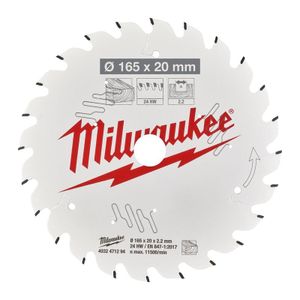 Milwaukee Accessoires Cirkelzaagblad P W 165x20x2,2x24ATB - 4932471294