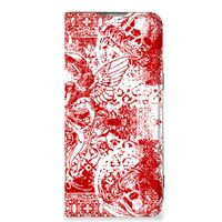 Mobiel BookCase OnePlus Nord 2T Angel Skull Rood - thumbnail