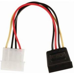 Interne Voedingskabel | Molex Male - SATA 15-Pins Female | 0,15 m | Diverse