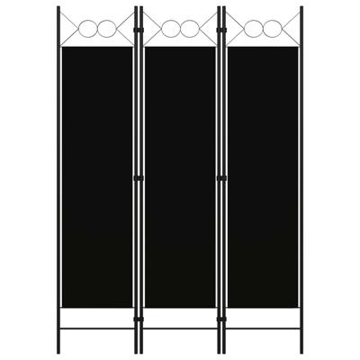 vidaXL Kamerscherm met 3 panelen 120x180 cm zwart