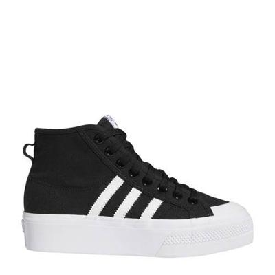 adidas Originals Nizza Platform Mid sneakers zwart/wit adidas Originals Nizza Platform Mid sneakers zwart/wit