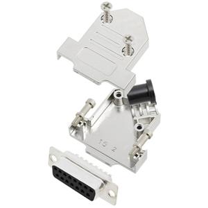 TRU COMPONENTS TCD45NT15MDBSK 7709260 D-sub female connectorset 45 ° Aantal polen: 15 Soldeerkelk 1 stuk(s)