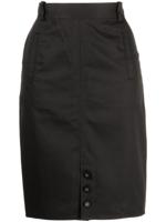 CHANEL Pre-Owned 1990 kokerrok met CC knopen - Bruin