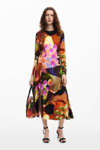 Midi-jurk met print M. Christian Lacroix - BROWN - L